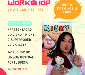 Apresentação do livro “Ricky – O superpoder de Carlota” na Biblioteca Municipal