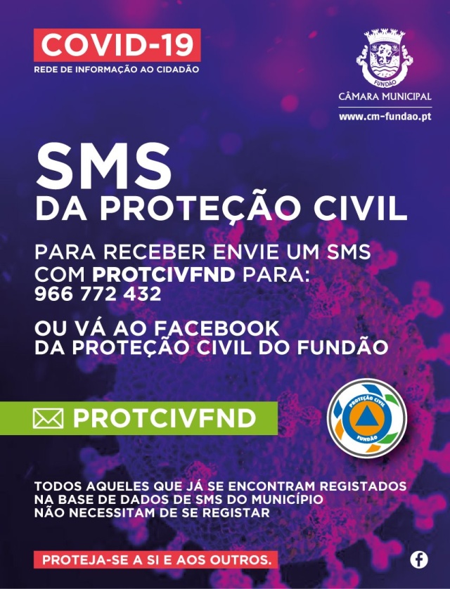 SMS da Proteção Civil